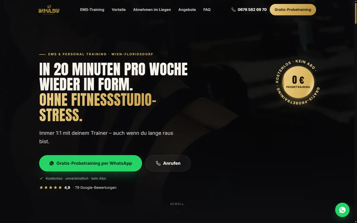 Website von Impulsiv Fitness